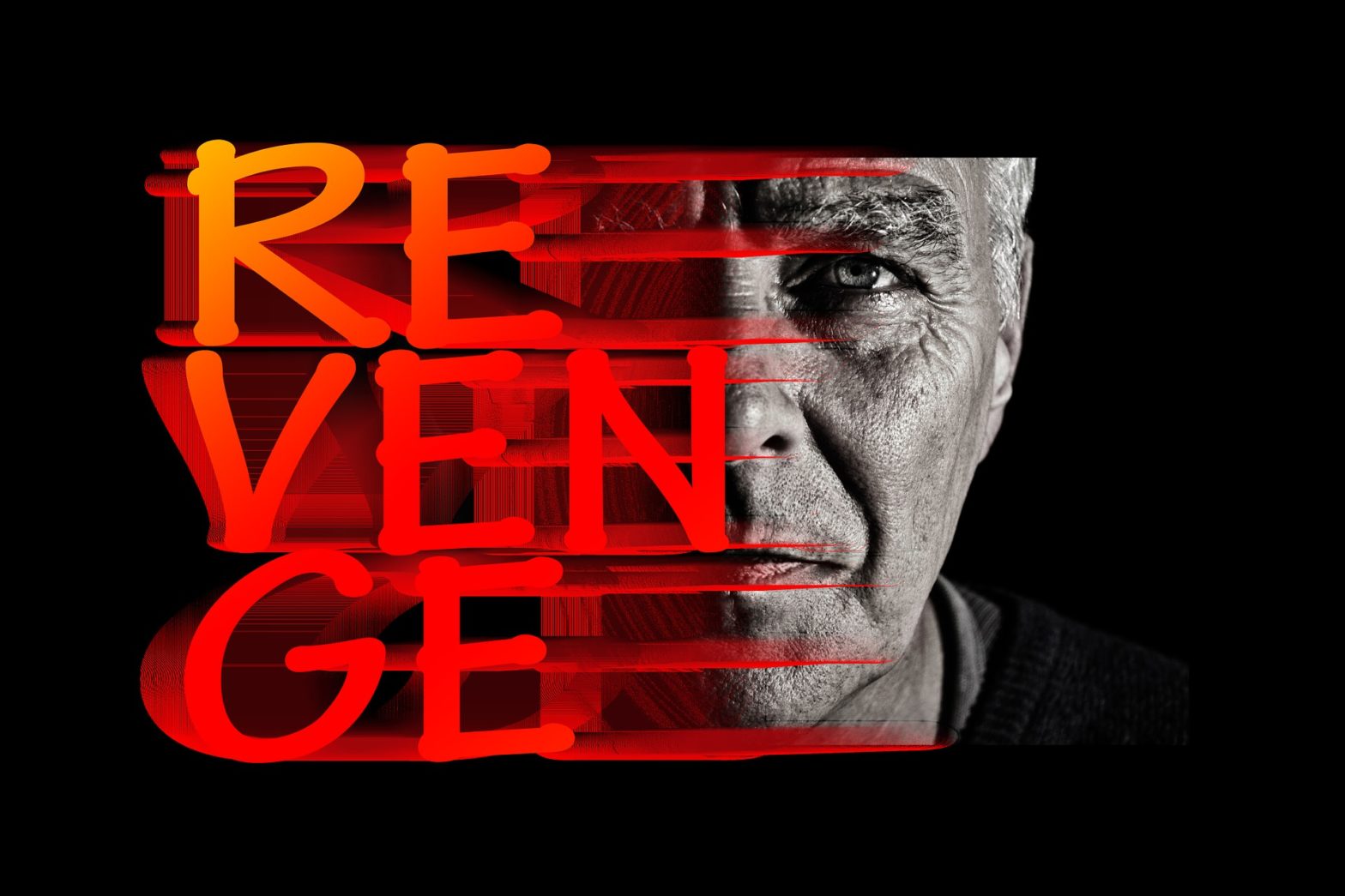 image of a man with the word revenge